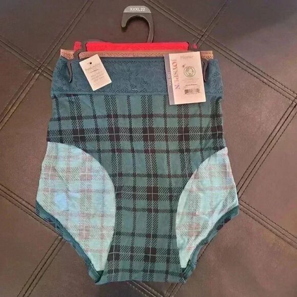 Joyspun Hipster 3 Pack Stretch Hipster w Lace Plaid Underwear Panties NEW sz XXX - Picture 2 of 4